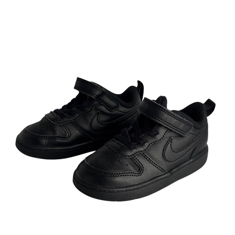 Nike Court Borough Low 2 (TD) sneakers triple black size 8C
